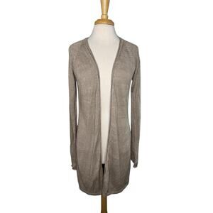 CALYPSO ST. BARTH Tan Linen Open Long Cardigan Size Large Womens Coastal Sweater